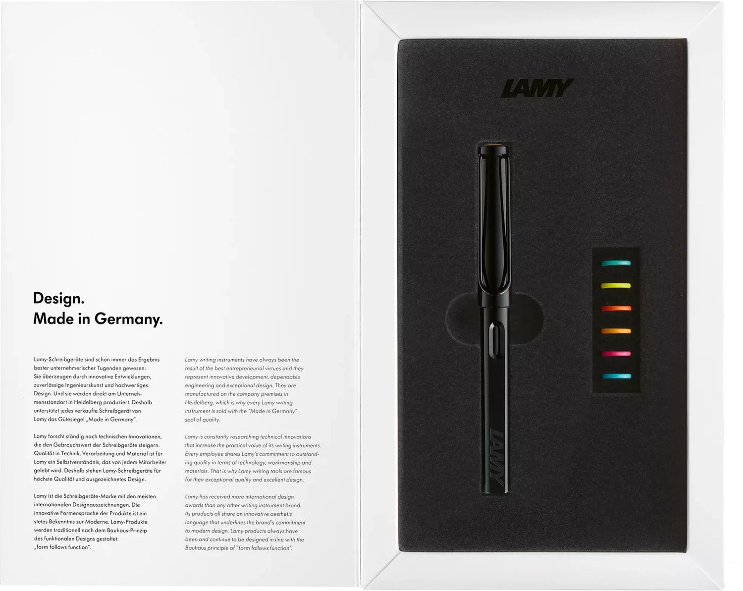 Lamy Safari Fountain Pen Multicolor Set - Black