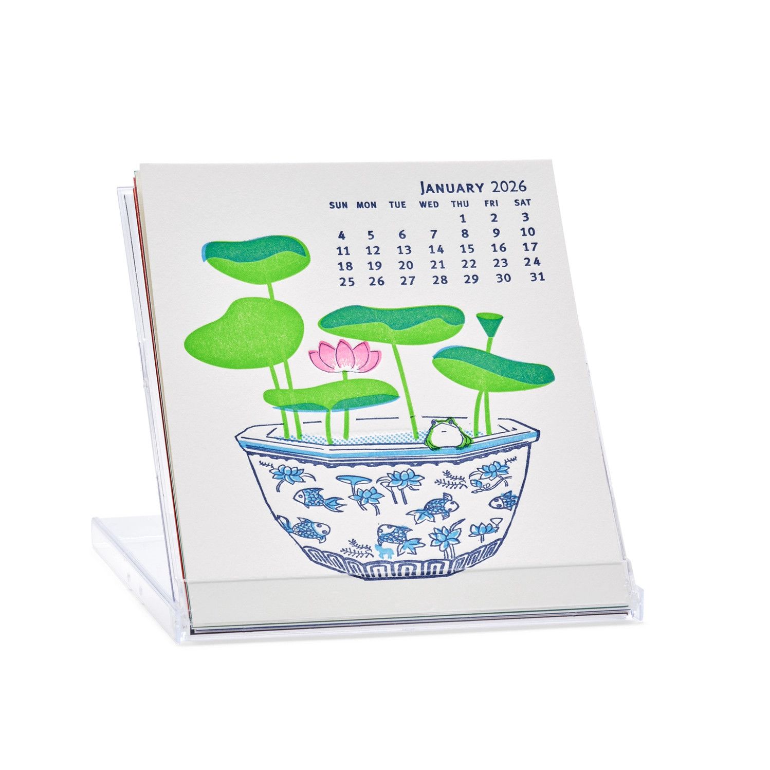 2026 Letterpress and Silkscreen Desk Calendar