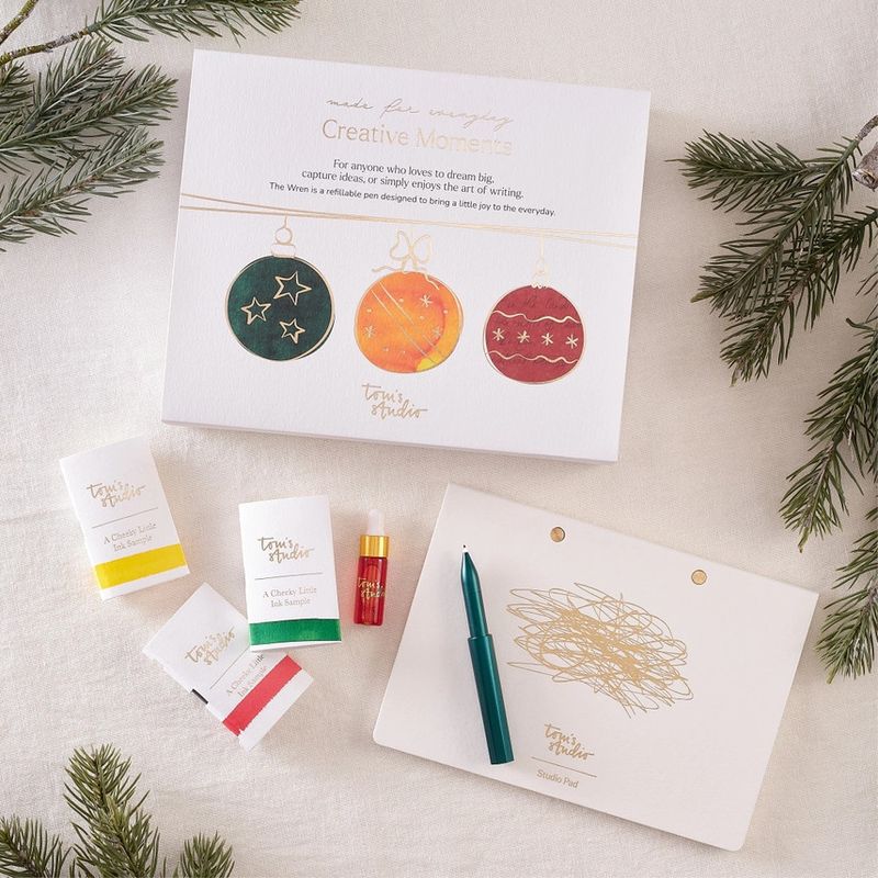 Tom's Studio The Wren Refillable Pen Gift Set - Ivy