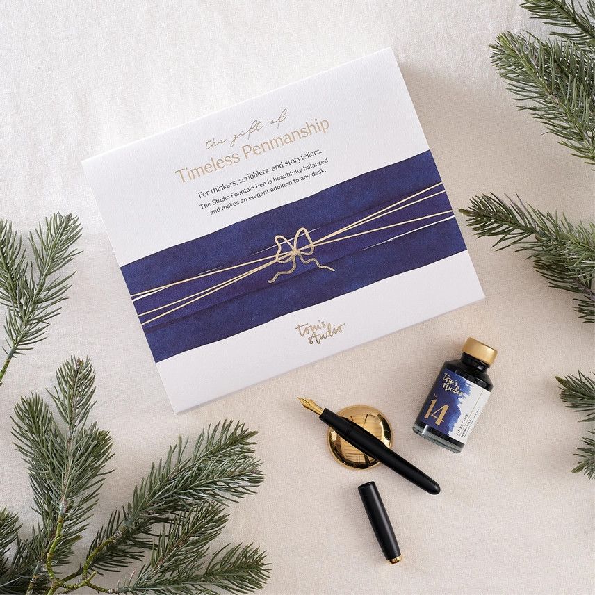Tom&#39;s Studio Fountain Pen &amp; Ink Gift Set - Black