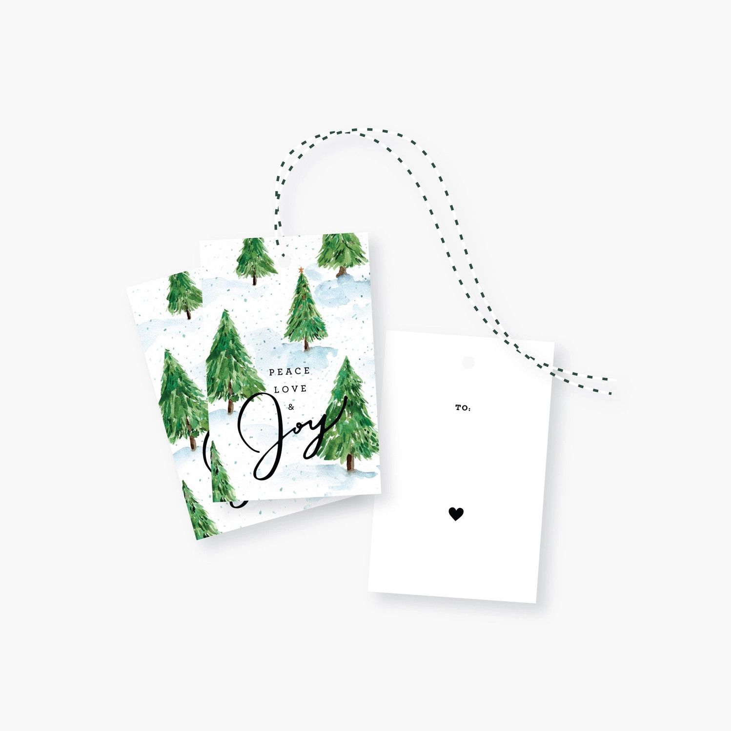 Peace, Love &amp; Joy Pines Gift Tags (set of 8)