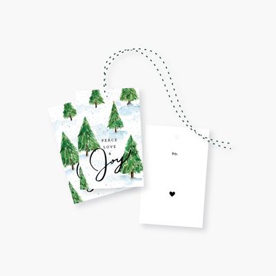 Peace, Love &amp; Joy Pines Gift Tags (set of 8)