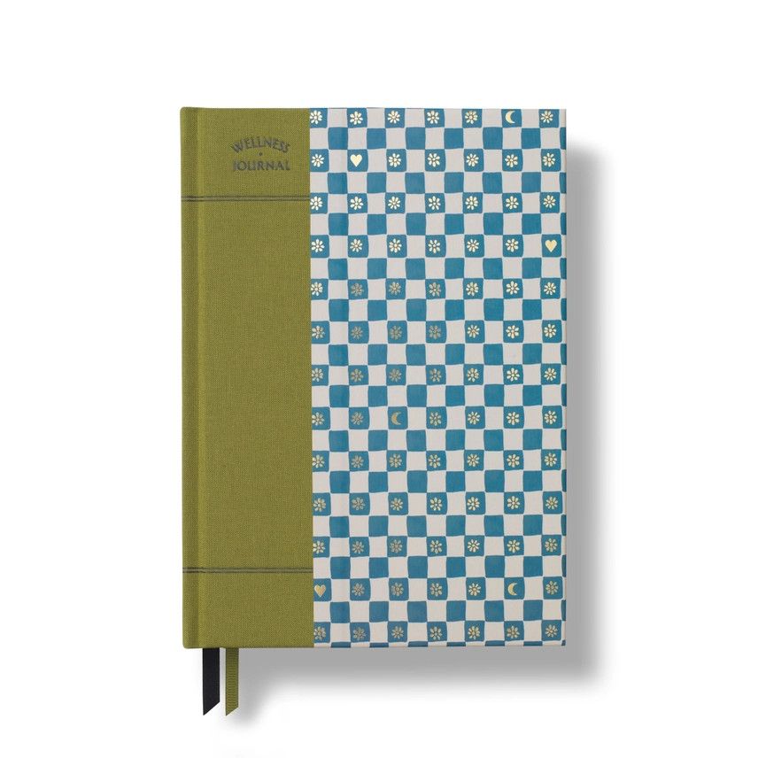 Guided Wellness Journal, A5 Fabric Hardcover - Night Sky