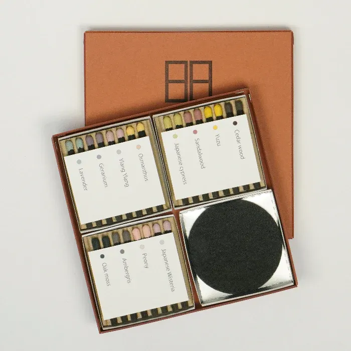 Hibi Incense Matches - Gift Box of 12 Assorted Fragrances