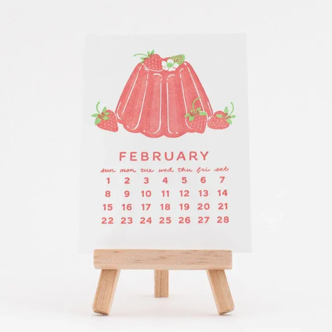 2026 Sweet Treats Letterpress Desk Calendar