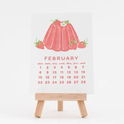 2026 Sweet Treats Letterpress Desk Calendar