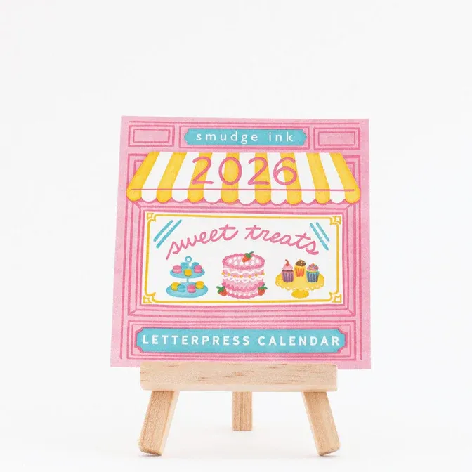 2026 Sweet Treats Letterpress Desk Calendar