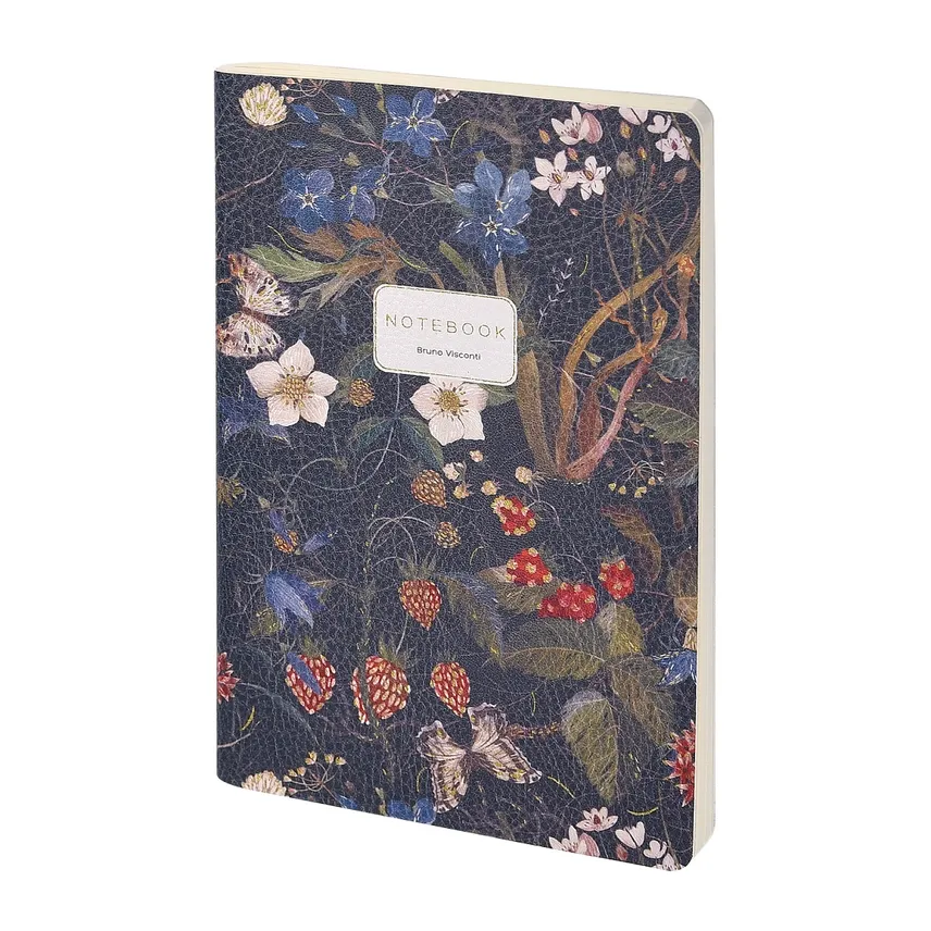 Forest Flowers Vegan Leather Notebook - A5, Lined