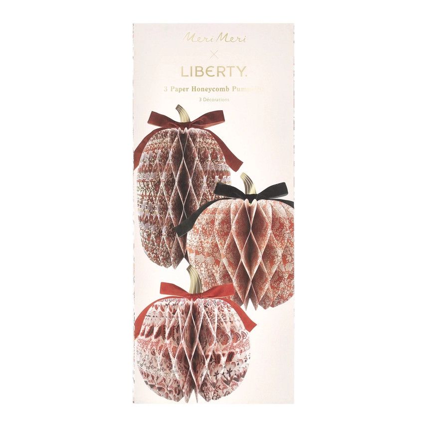 Meri Meri x Liberty Paper Honeycomb Pumpkins