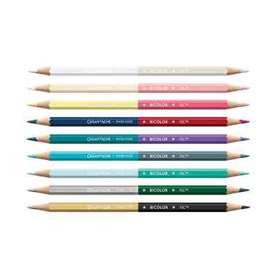 Caran d&#39;Ache - Alpine Frost Bi-Color Pencil &amp; Brush Set