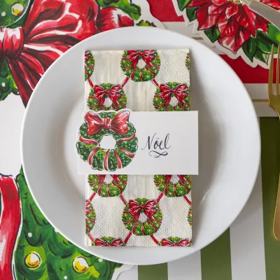 Holiday Wreath Guest Napkins