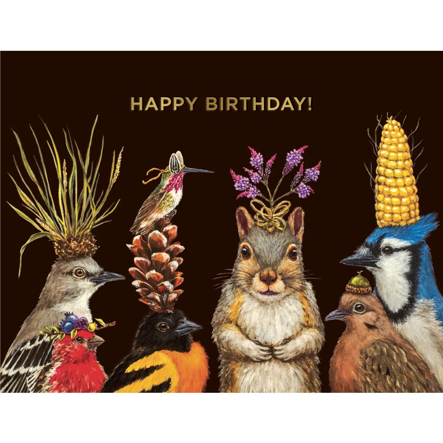 Birthday Squirrel &amp; Friends Greeting Card