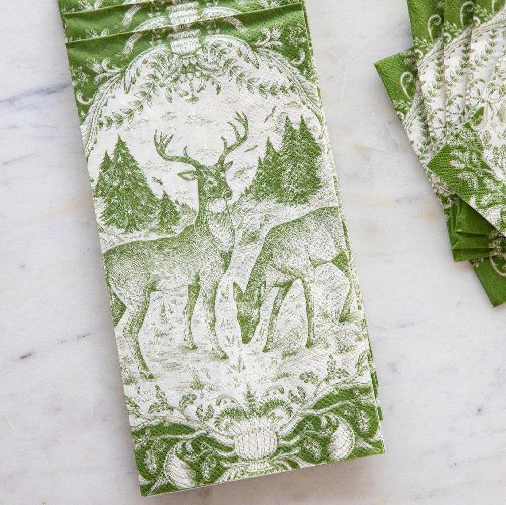 Fable Toile Guest Napkins - Pack of 16