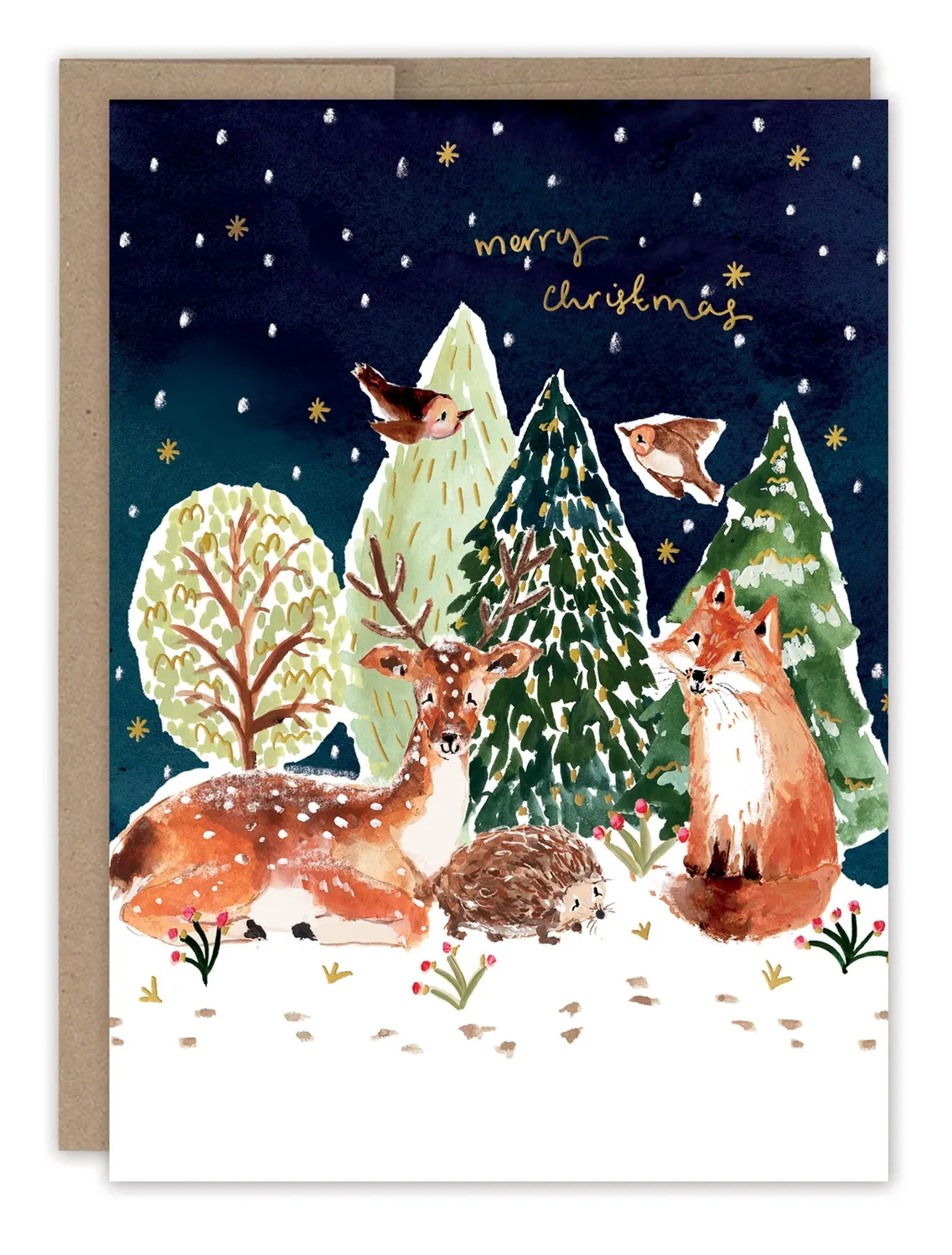 Snowy Woodland Scene Boxed Holiday Cards (box of 10)