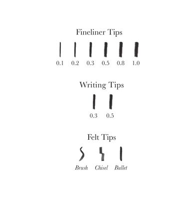 Tom's Studio Lumos Tips - 0.1 Fineliner  (Pack of 3)