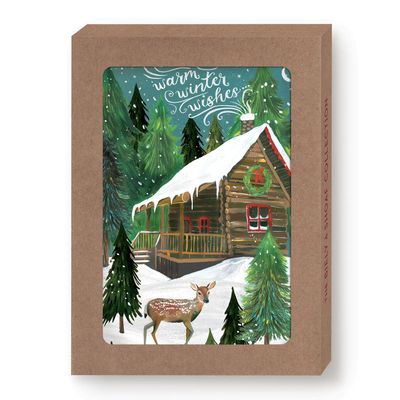 Winter Cabin Cards (box of 10)