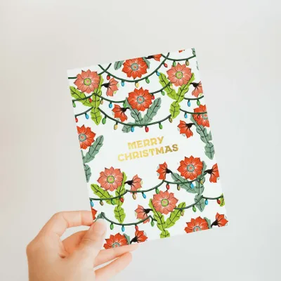 Orchid Cactus Christmas Cards (box of 6)