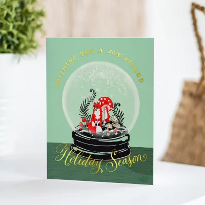 Fox Snowglobe Holiday Cards (box of 6)
