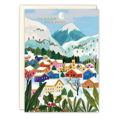 All is Calm Snowy Village Holiday Cards (box of 10)
