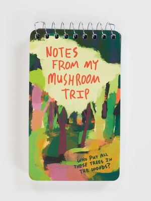 Notes From My Mushroom Trip 3 x 5 Spiral Notebook