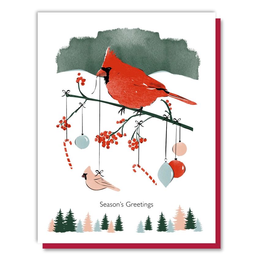 Season&#39;s Greetings Cardinal Card