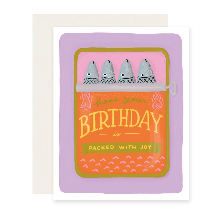 Tinned Fish Birthday Card