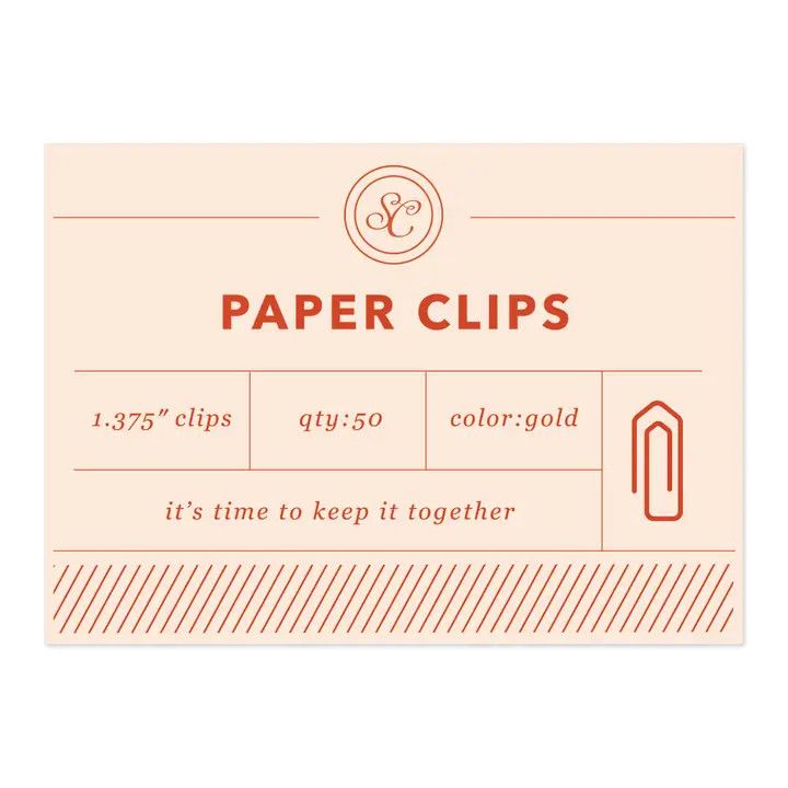 Keep it Together Paper Clips - Red