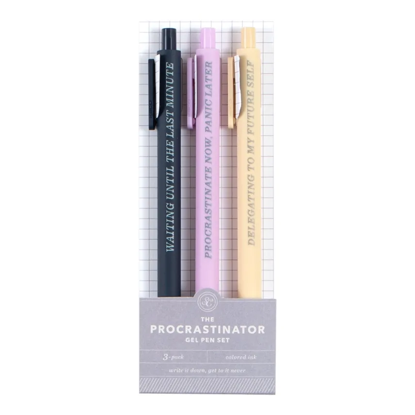 The Procrastinator Gel Pen Set