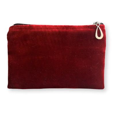 Velvet Coin Purse - Red