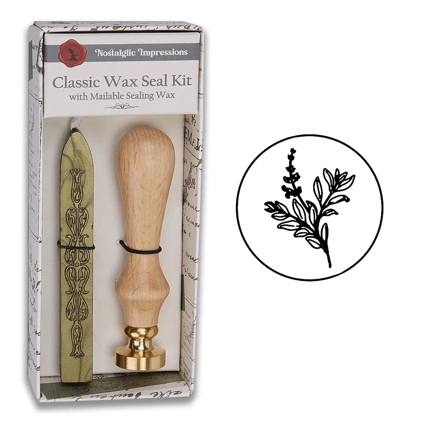 Wood Handle Wax Seal Kit - Botanical