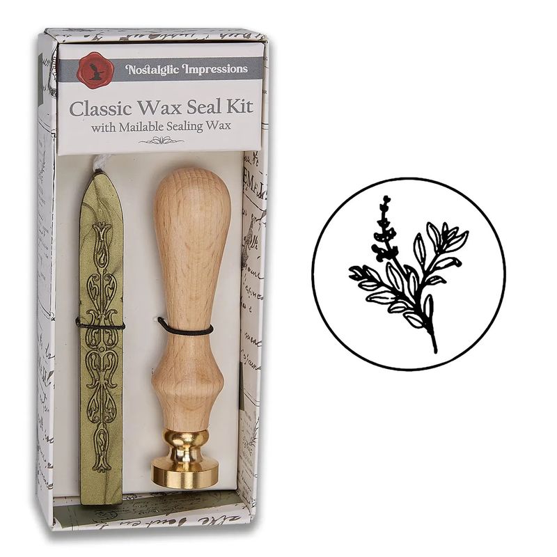 Wood Handle Wax Seal Kit - Botanical