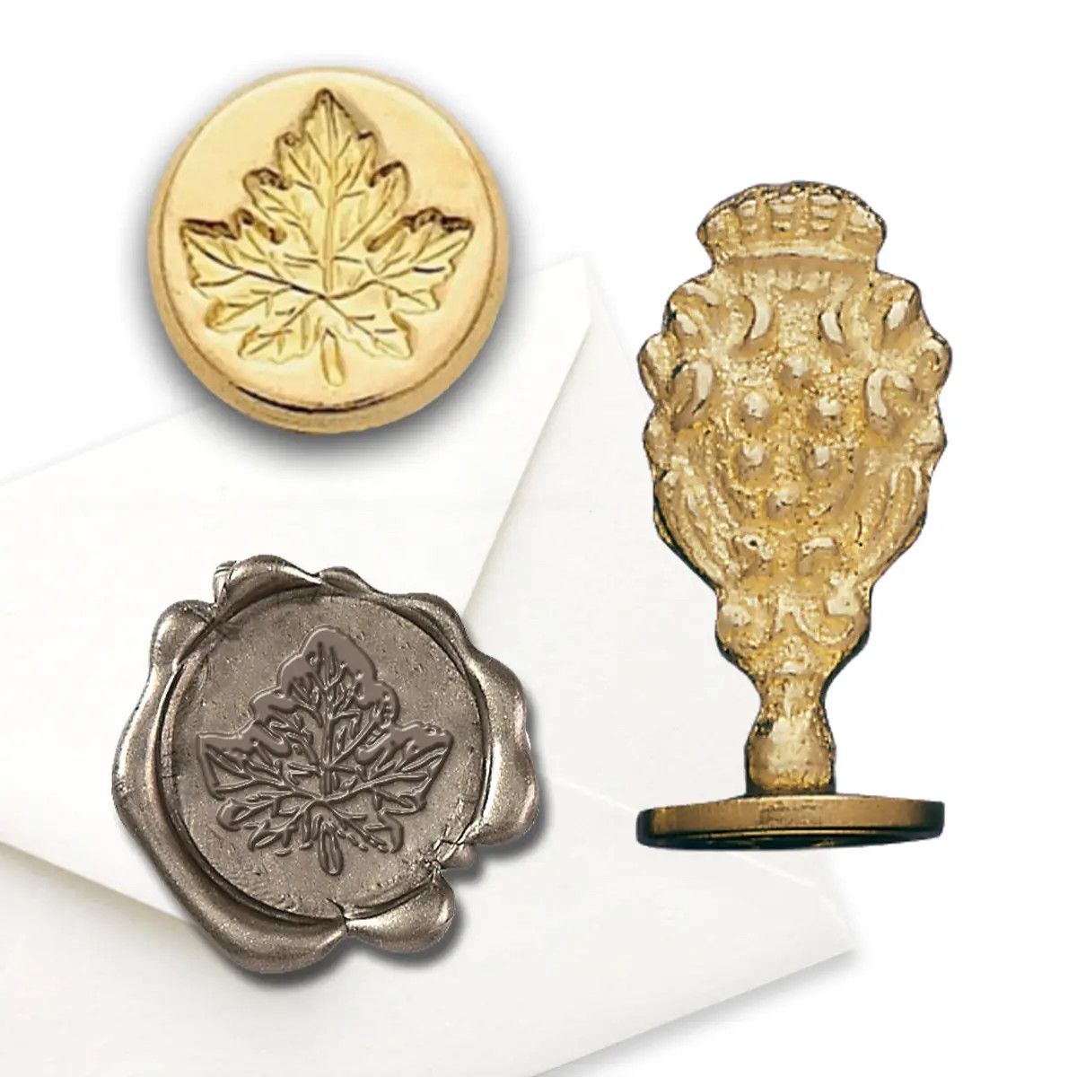Florentine Wax Seal Stamper - Maple Leaf
