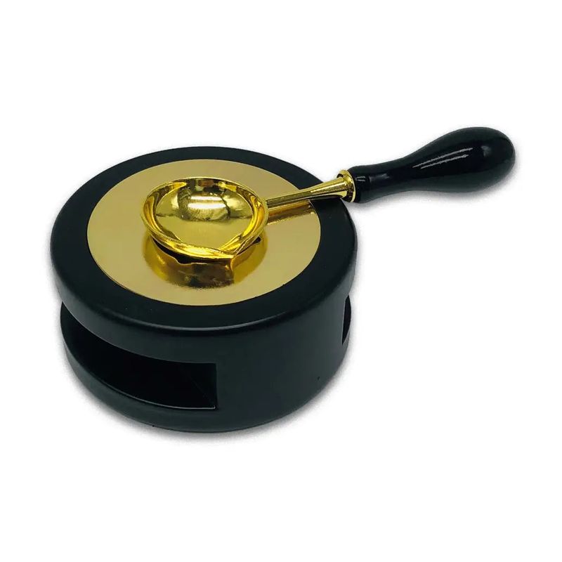 Sealing Wax Melting Desktop Set with Candle and Spoon