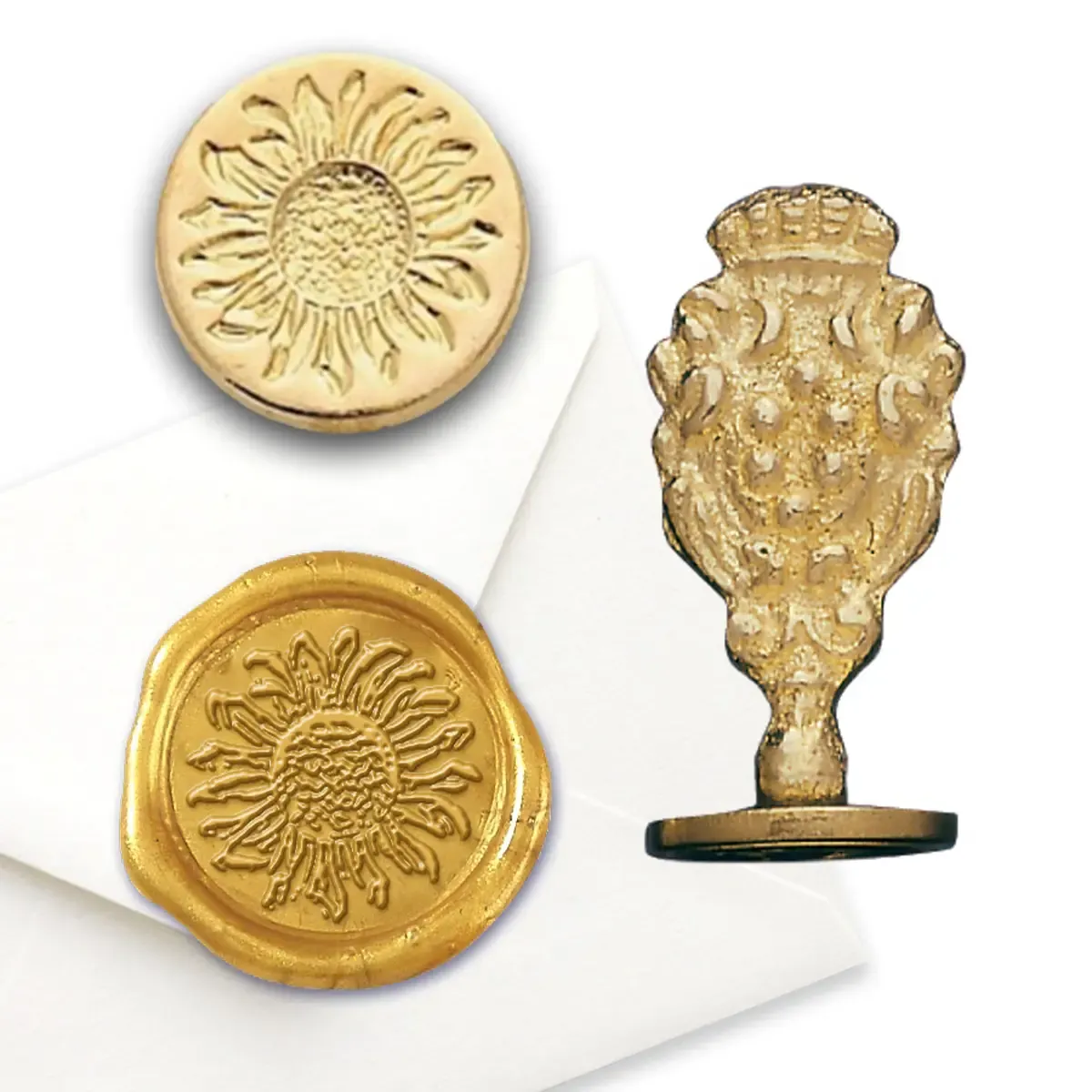 Florentine Wax Seal Stamper - Sunflower
