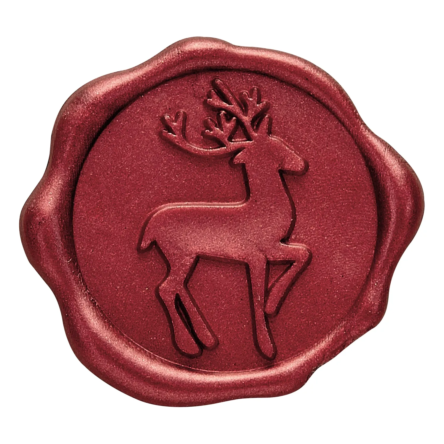 Adhesive Wax Seals - Reindeer Crimson Red (pack of 25)