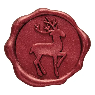 Adhesive Wax Seals - Reindeer Crimson Red (pack of 25)