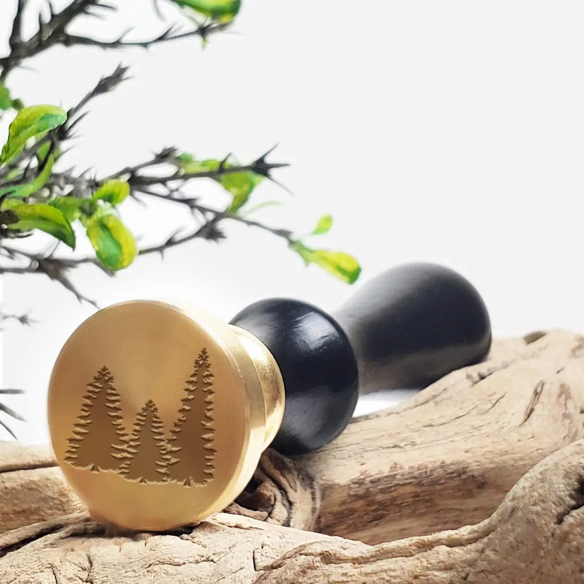 Rosewood Handle Christmas Wax Seal Stamper - Christmas Tree