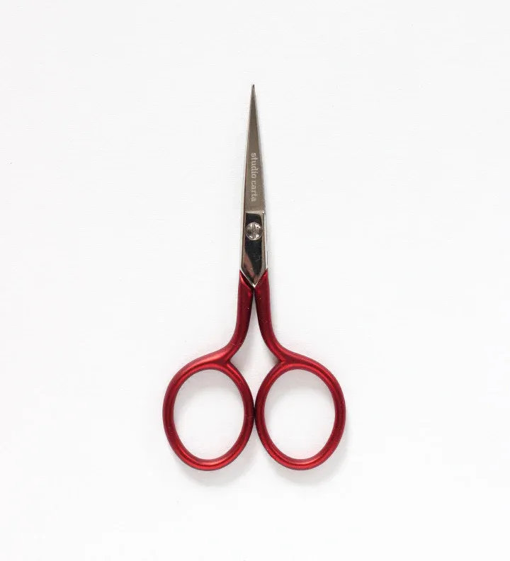 Scarlet Red Handle Scissors - Small