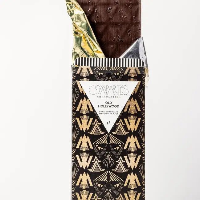 Old Hollywood Smoked Sea Salt Dark Chocolate Bar
