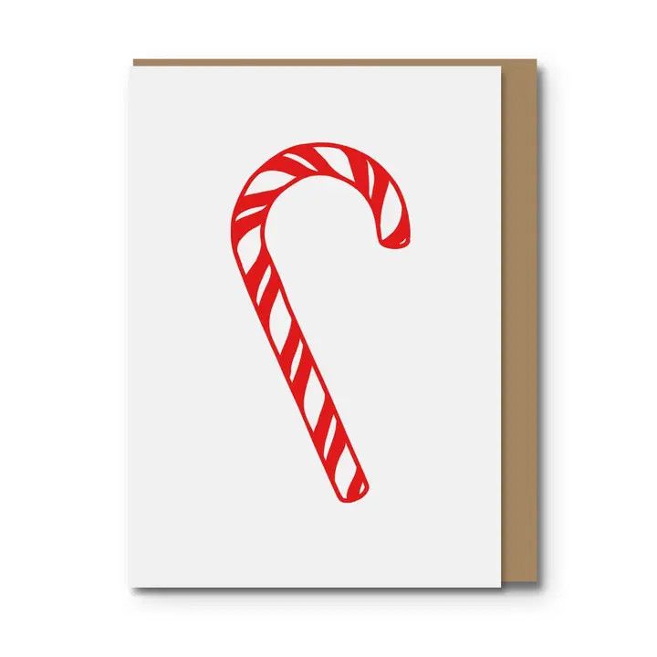 Candy Cane Mini Greeting Card