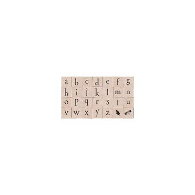 Printer&#39;s Type Lowercase Alphabet Woodblock Stamp Set