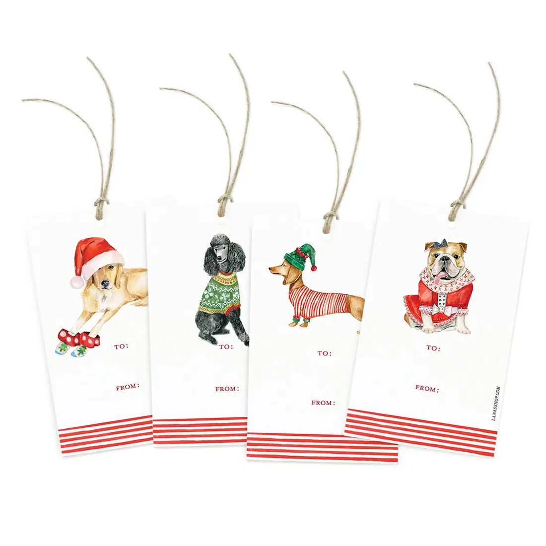 Christmas Dogs Variety Gift Tags (box of 12)