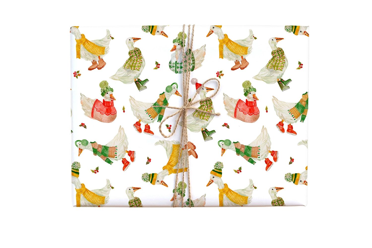 Holiday Geese Gift Wrap - Single Sheet