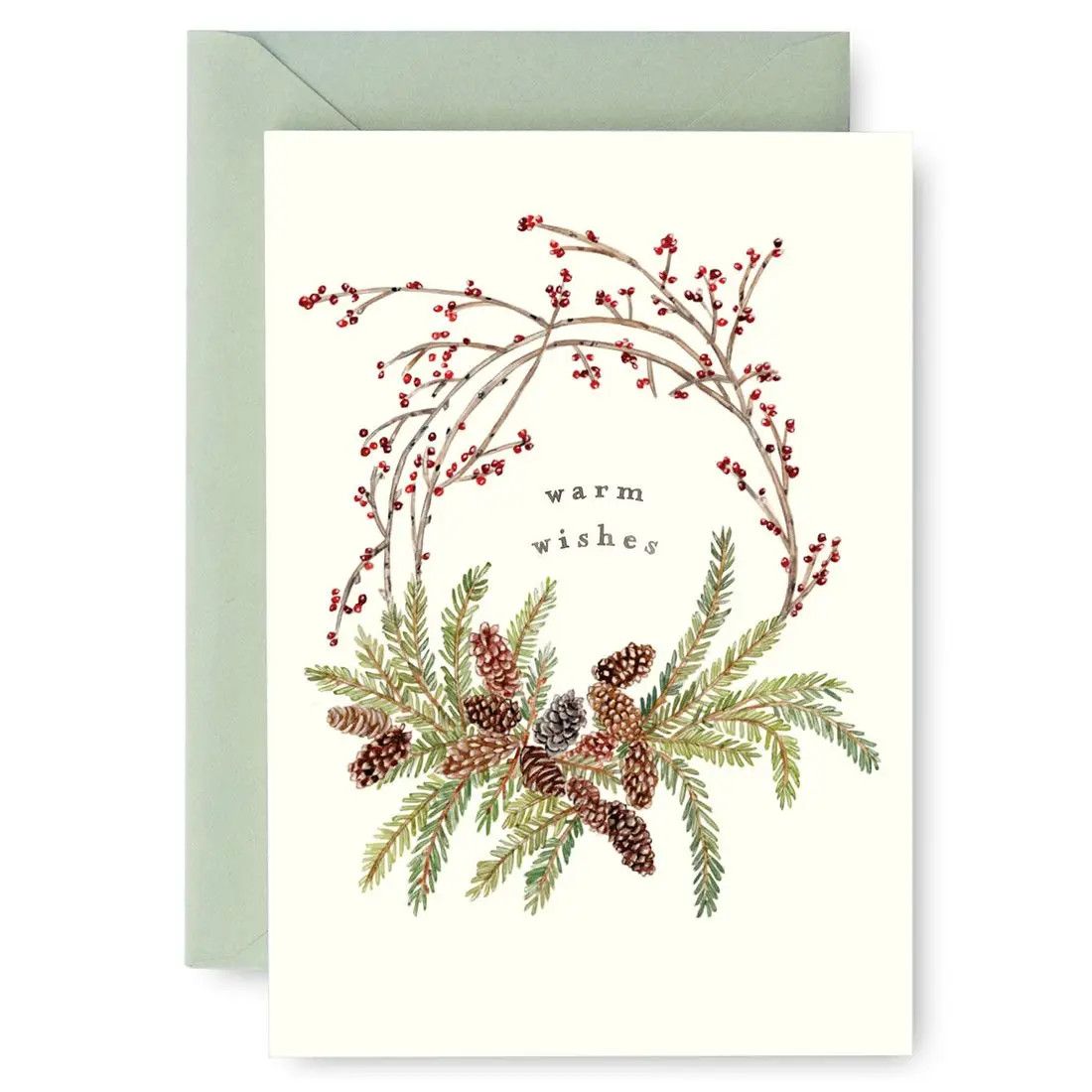 Pinecone Wreath Greeting Cards (box of 8)