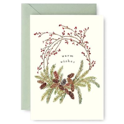 Pinecone Wreath Greeting Cards (box of 8)