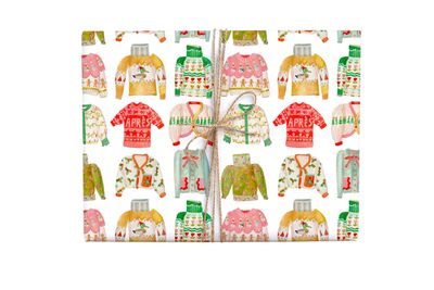 Holiday Sweater Gift Wrap Roll - 3 Sheets