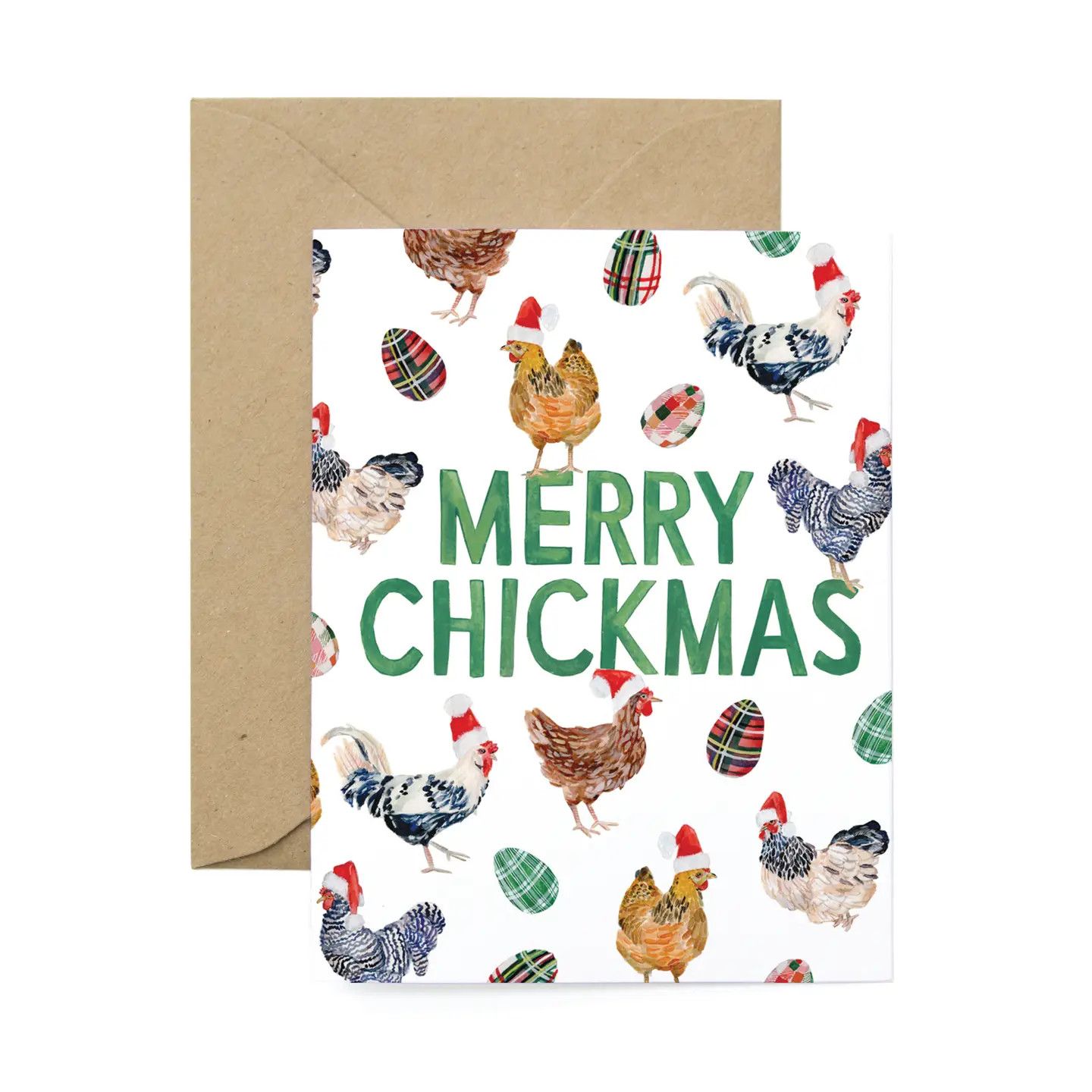 Merry Chickmas Chicken Greeting Card