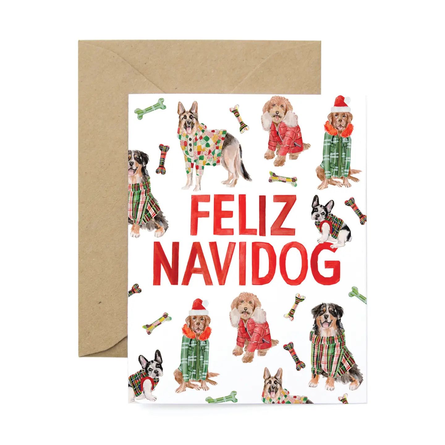 Feliz Navidog Holiday Greeting Card