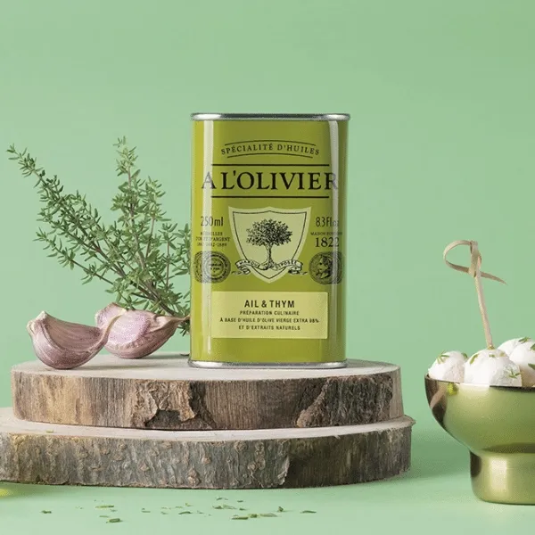 A L&#39;olivier Garlic &amp; Thyme Olive Oil