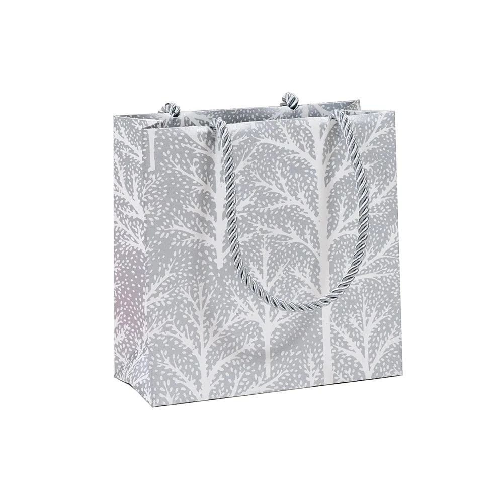 Winter Trees Silver Square Gift Bag - Small